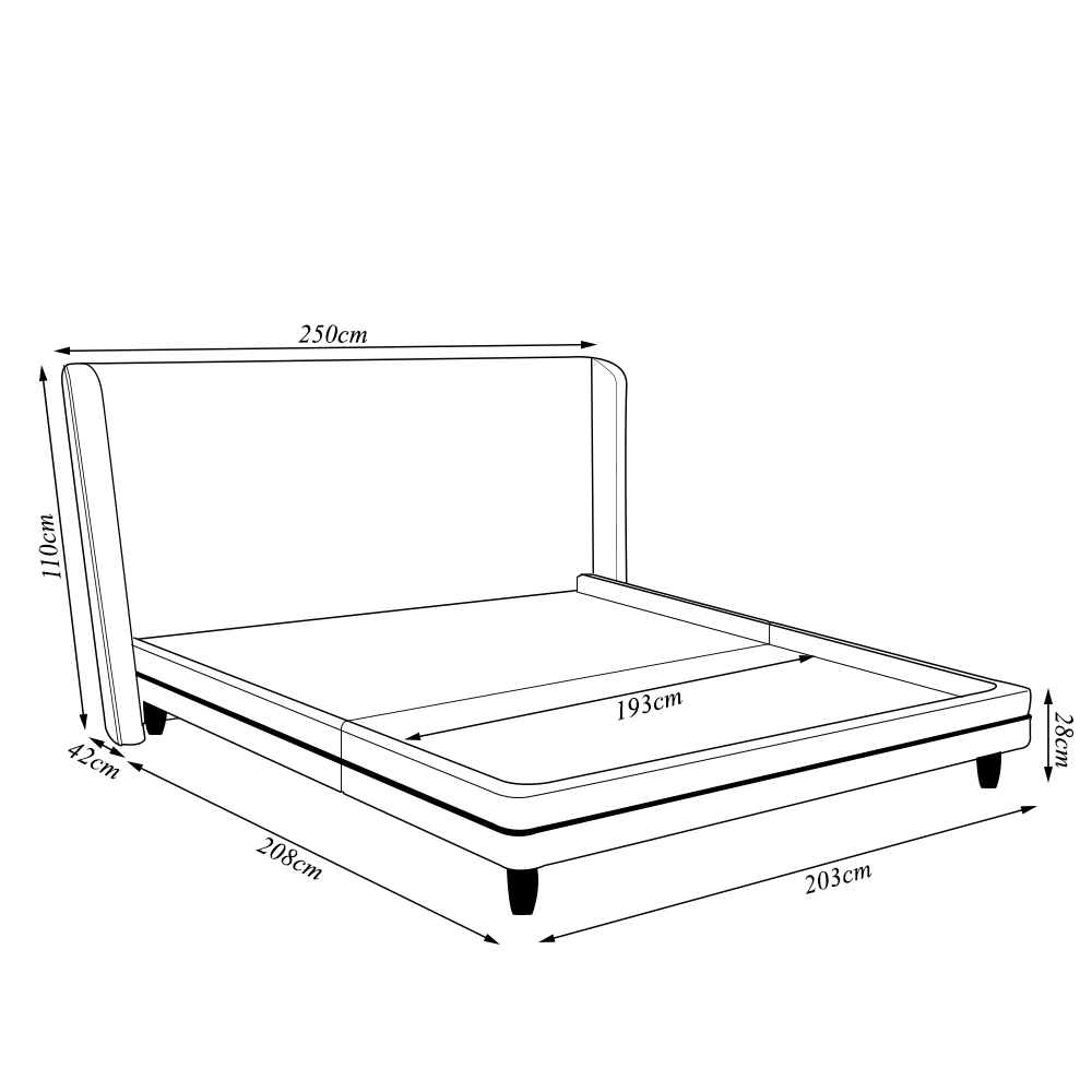 Conjunto Cama com Cabeceira King Torres Pés em Madeira PU/Bouclê Caramelo/Off White G91 - Gran Belo