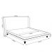 Conjunto Cama com Cabeceira King Torres Pés em Madeira PU/Bouclê Preto/Off White G91 - Gran Belo