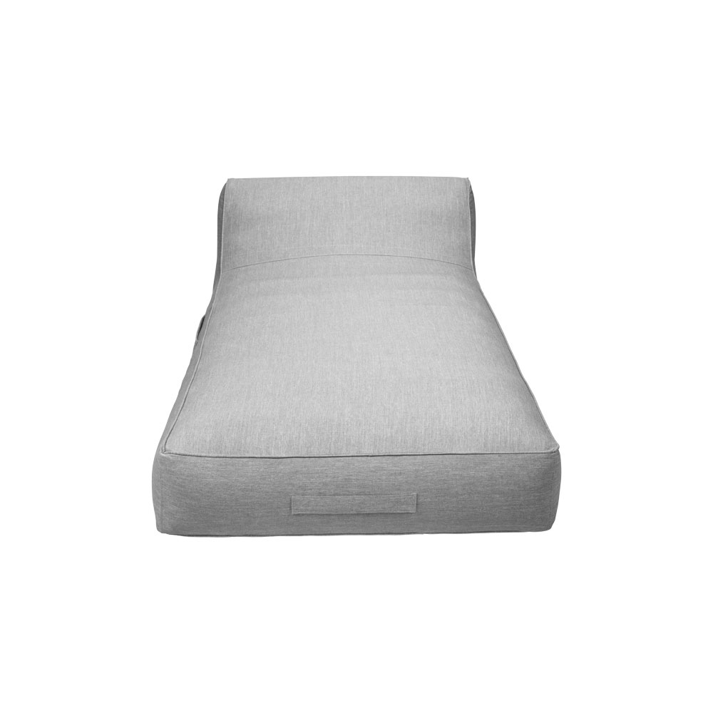 Conjunto Chaise e Puff Inflável Área Externa Akira com Capa de Olefin Cinza G56 - Gran Belo