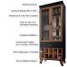 Conjunto Cristaleira Adega Bar e Buffet Balcão Decorativo Andorra/Albani Preto/Nature G26 - Gran Belo