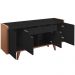 Conjunto Cristaleira Adega Bar e Buffet Balcão Decorativo Andorra/Albani Preto/Nature G26 - Gran Belo