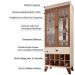 Conjunto Cristaleira Bar Adega e Buffet Aparador Balcão Albâni/Andorra Off White/Nature G26 - Gran Belo