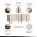 Conjunto Decorativo 1 Cristaleira e 2 Buffets Évora/Saluti/Benvenuto Off White G26 - HB Móveis