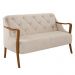 Conjunto Decorativo 2 Poltronas e 1 Namoradeira 2 Lugares Hand Linho Bege G45 - Gran Belo