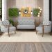 Conjunto Decorativo 2 Poltronas e 1 Namoradeira 2 Lugares Hand Veludo Cinza G45 - Gran Belo