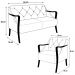 Conjunto Decorativo 2 Poltronas e 1 Namoradeira 2 Lugares Hand Veludo Cinza G45 - Gran Belo