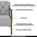 Conjunto Decorativo 2 Poltronas e 1 Namoradeira 2 Lugares Hand Veludo Cinza G45 - Gran Belo