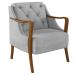 Conjunto Decorativo 2 Poltronas e 1 Namoradeira 2 Lugares Hand Veludo Cinza G45 - Gran Belo