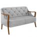 Conjunto Decorativo 2 Poltronas e 1 Namoradeira 2 Lugares Hand Veludo Cinza G45 - Gran Belo