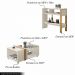 Conjunto Decorativo Aparador Buffet e Mesa De Centro Rennes MDP OffWhite/Lamina Mel G11 - Gran Belo