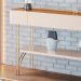 Conjunto Decorativo Aparador e Mesa de Centro Rennes MDP/MDF Pés de Aço Off White/Cinamomo G26 - Gran Belo