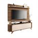 Conjunto Decorativo Bancada e Painel Kirby TV até 70 Polegadas Castanho/Off White G26 - Gran Belo