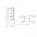 Conjunto Decorativo Cristaleira c/Adega e Buffet Aparador c/Bandeja Lateral Aura/Sollare Cinamomo/OffWhite G26 - HB Móveis