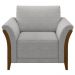 Conjunto Decorativo Poltrona e Sofá 222cm Market Linho Cinza G45 - Gran Belo