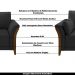 Conjunto Decorativo Poltrona e Sofá 222cm Market PU Preto G45 - Gran Belo