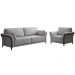Conjunto Decorativo Poltrona e Sofá 222cm Market Veludo Cinza G45 - Gran Belo