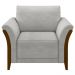 Conjunto Decorativo Poltrona e Sofá 222cm Market Veludo Cinza G45 - Gran Belo