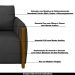 Conjunto Decorativo Poltrona e Sofá 223cm Maceió PU Preto G45 - Gran Belo