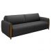 Conjunto Decorativo Poltrona e Sofá 223cm Maceió PU Preto G45 - Gran Belo