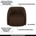 Conjunto Decorativo Sofá 240cm e Poltrona Clarke com Puff Round PU Marrom G45 - Gran Belo