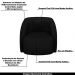 Conjunto Decorativo Sofá 240cm e Poltrona Clarke com Puff Round Veludo Preto G45 - Gran Belo