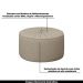 Conjunto Decorativo Sofá 288cm e Poltrona Clarke com Puff Round Linho Bege G45 - Gran Belo