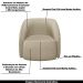 Conjunto Decorativo Sofá 288cm e Poltrona Clarke com Puff Round Linho Bege G45 - Gran Belo