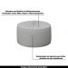 Conjunto Decorativo Sofá 288cm e Poltrona Clarke com Puff Round Linho Cinza G45 - Gran Belo