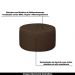 Conjunto Decorativo Sofá 288cm e Poltrona Clarke com Puff Round Pu Marrom G45 - Gran Belo