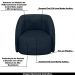 Conjunto Decorativo Sofá 288cm e Poltrona Clarke com Puff Round Veludo Azul Marinho G45 - Gran Belo