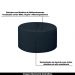 Conjunto Decorativo Sofá 288cm e Poltrona Clarke com Puff Round Veludo Azul Marinho G45 - Gran Belo