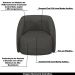 Conjunto Decorativo Sofá 288cm e Poltrona Clarke com Puff Round Veludo Cinza G45 - Gran Belo