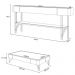 Conjunto Home c/LED, Aparador e Mesa de Centro Rennes MDF/MDP Cinamomo/Off White G26 - Gran Belo