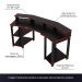 Conjunto Mesa Armário Estante e Gaveteiro para Escritório Home Office Gamer Cool MDP Preto/Vermelho G69 - Gran Belo