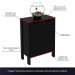 Conjunto Mesa Armário Estante e Gaveteiro para Escritório Home Office Gamer Cool MDP Preto/Vermelho G69 - Gran Belo