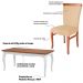 Conjunto Mesa Gallia 200cm com 6 Cadeiras Orfeu Poliéster Branco/Imbuía G42 - Gran Belo