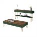 Conjunto Mesa de Centro Cadenza Aparador Vivant Verde Pistache/Castanho G26 - Hb Móveis