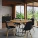 Conjunto Mesa de Jantar com 4 Cadeiras Garabit/Telaio Preto/Castanho G04 - Gran Belo
