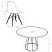 Conjunto Mesa de Jantar com 4 Cadeiras Garabit/Telaio Preto/Castanho G04 - Gran Belo
