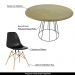 Conjunto Mesa de Jantar com 4 Cadeiras Garabit/Telaio Preto/Castanho G04 - Gran Belo