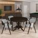 Conjunto Mesa de Jogos Carteado Bellagio Tampo Reversível Verde e 4 Cadeiras Madeira Poker Base Estrela Linho Cinza/Capuccino G42 - Gran Belo