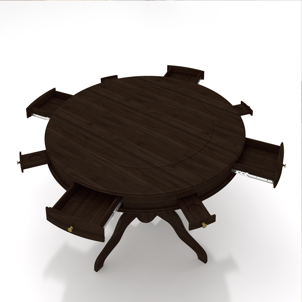 Conjunto Mesa de Jogos Carteado Bellagio Tampo Reversível Verde e 4 Cadeiras Madeira Poker Base Estrela Linho Cinza/Capuccino G42 - Gran Belo