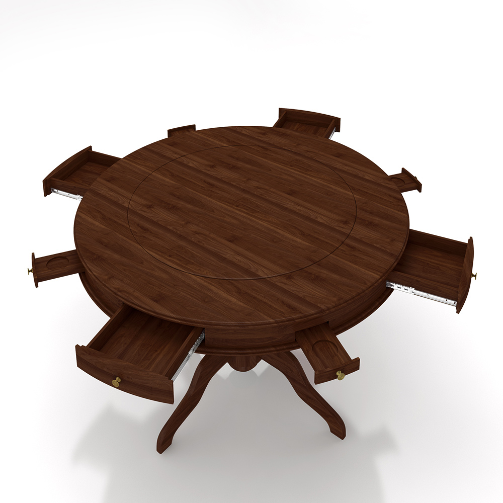 Conjunto Mesa de Jogos Carteado Bellagio Tampo Reversível Verde e 4 Cadeiras Madeira Poker Base Estrela Linho Cinza/Imbuia G42 - Gran Belo
