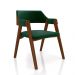 Conjunto Mesa de Jogos Carteado Bellagio Tampo Reversível e 4 Cadeiras Madeira Poker Base Cone Veludo Verde/Imbuia G42 - Gran Belo
