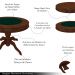 Conjunto Mesa de Jogos Carteado Bellagio Tampo Reversível e 4 Cadeiras Madeira Poker Base Estrela Veludo Verde/Imbuia G42 - Gran Belo
