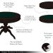 Conjunto Mesa de Jogos Carteado Bellagio Tampo Reversível e 4 Cadeiras Madeira Poker Base Estrela Veludo Verde/Tabaco G42 - Gran Belo