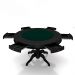 Conjunto Mesa de Jogos Carteado Bellagio Tampo Reversível e 6 Cadeiras Madeira Poker PU Caramelo/Preto G42 - Gran Belo