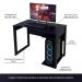 Conjunto Mesa e Armário para Escritório Home Office Gamer Cool MDP Preto/Azul G69 - Gran Belo