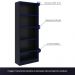Conjunto Mesa e Armário para Escritório Home Office Gamer Cool MDP Preto/Azul G69 - Gran Belo