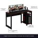 Conjunto Mesa e Armário para Escritório Home Office Gamer Cool MDP Preto/Vermelho G69 - Gran Belo